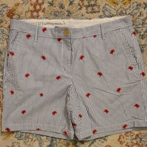 Talbots Blue and White Bermuda Shorts with Classic Stripes